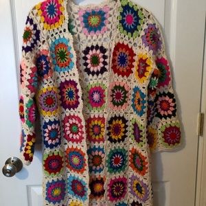 New Granny Square Sweater, handmade